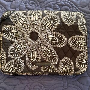 Vera Bradley Black and White Floral Quilted iPad Bag